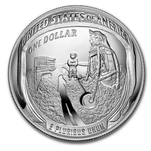 US Mint, 2019-P Apollo 11 50th Anniversary $1 Silver Proof (Box & COA)