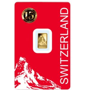 Pamp Suisse, Matterhorn 1 Gram .9999 Gold Bar with Sleeve